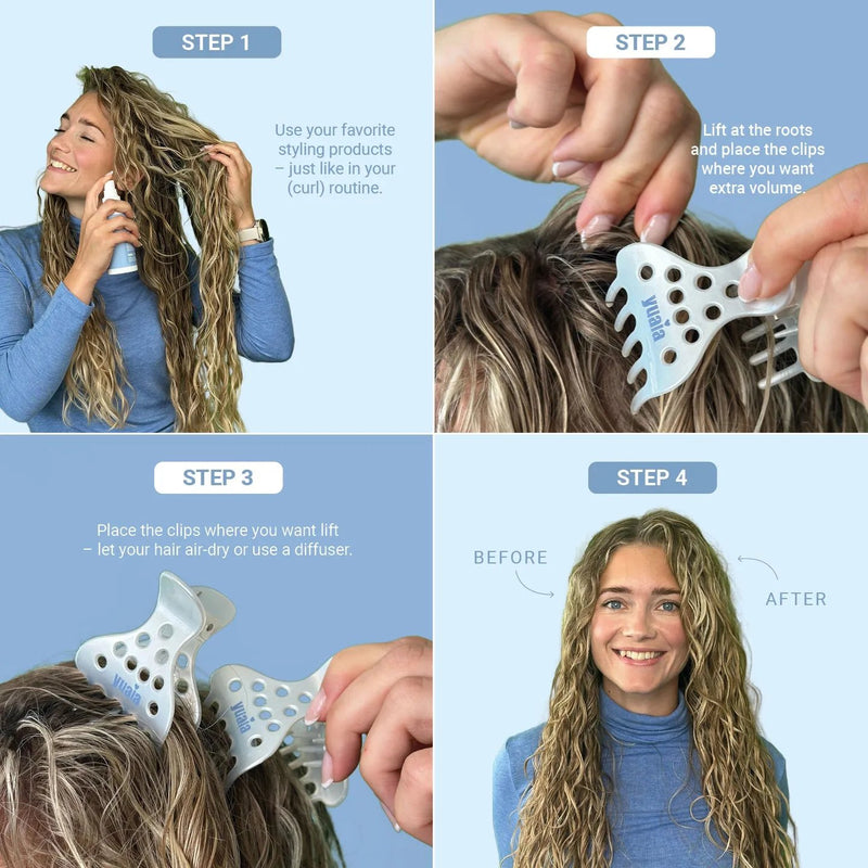 Yuaia Haircare Curl and Volume Root Clips, haarclips voor volume, foto 4 van 5