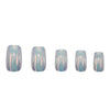 Press On French Nails Metallic Pearlescent