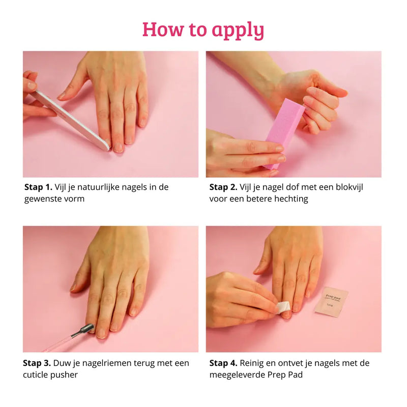 Boozyshop Press On French Nails Metallic Pearlescent