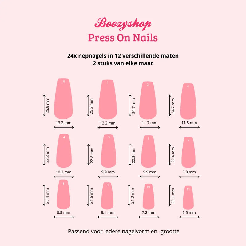 Boozyshop Press On French Nails Panther