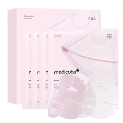 Medicube PDRN Pink Collagen Gel Mask 4-pack, bestverkocht Koreaans gelmasker