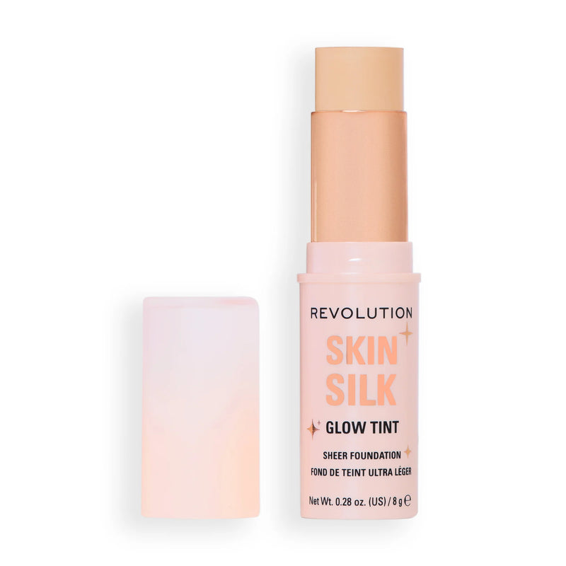 Revolution Skin Silk Glow Tint Sheer Foundation Stick Fair, foundation stick met natuurlijke glow