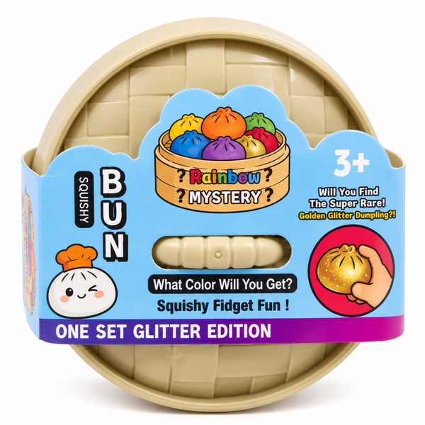 Verpakking van de Mystery Glitter Dumpling Squishy