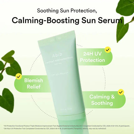 Abib Heartleaf Mild Sunscreen Relief Tube