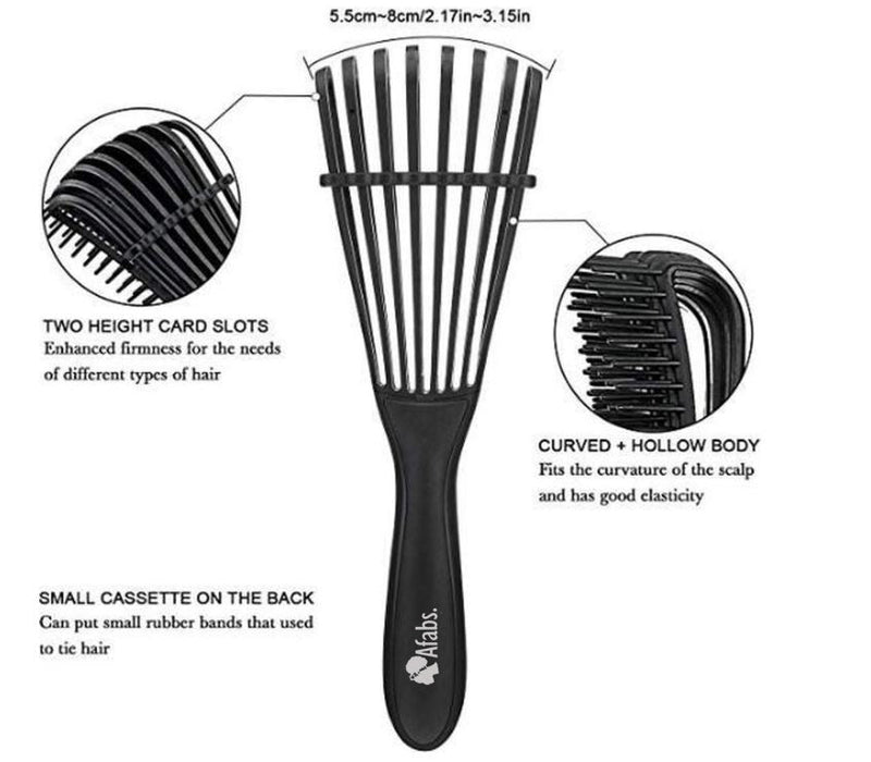 African Fabs Afabs Detangling Brush Black 3