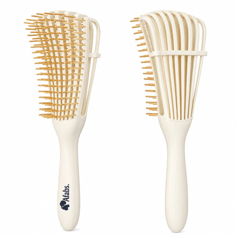 African Fabs Afabs Detangling Brush Pastel Yellow 1