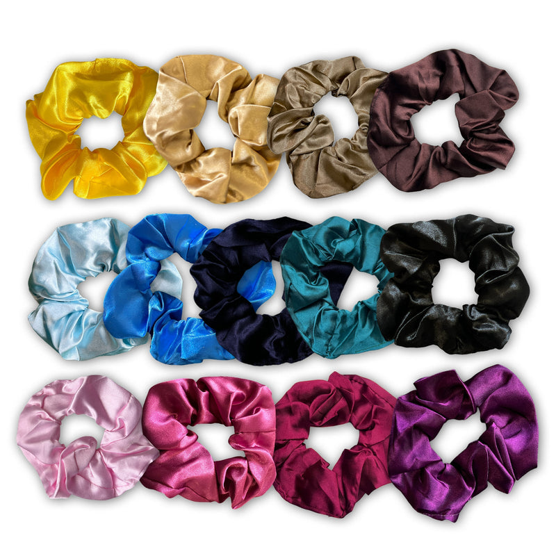 African Fabs Deluxe Satin Srunchie White 3