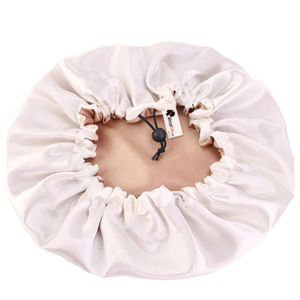 Khaki Satin Hair Bonnet Reversable