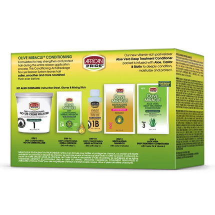 African Pride Olive Relaxer Kit Super