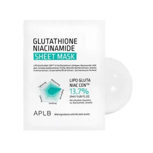 Masque en tissu au glutathion et à la niacinamide