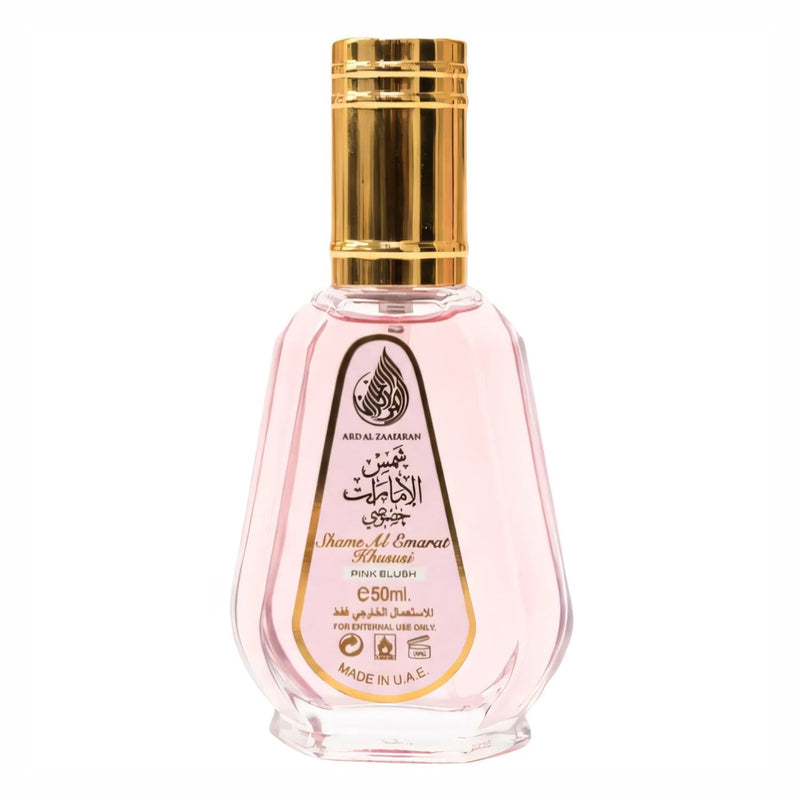 Ard Al Zaafaran Shams Al Emarat Khususi Pink Blush Eau de Parfum, vrouwelijke gourmand geur