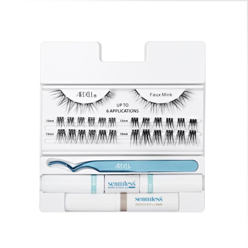 Ardell Seamless Underlash Extensions Faux Mink, set met 36 wimperclusters, bond, seal, remover en applicator