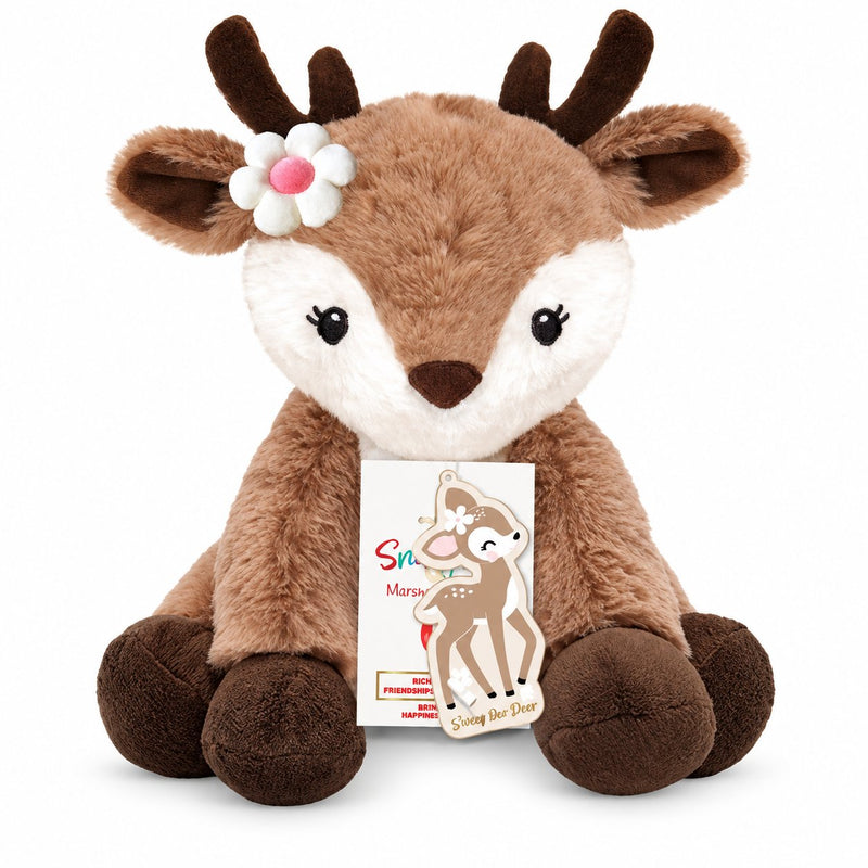 Aroma Home Daisy the Deer Snuggable Hottie, zachte knuffel in de vorm van een hert met verwarmbaar zakje