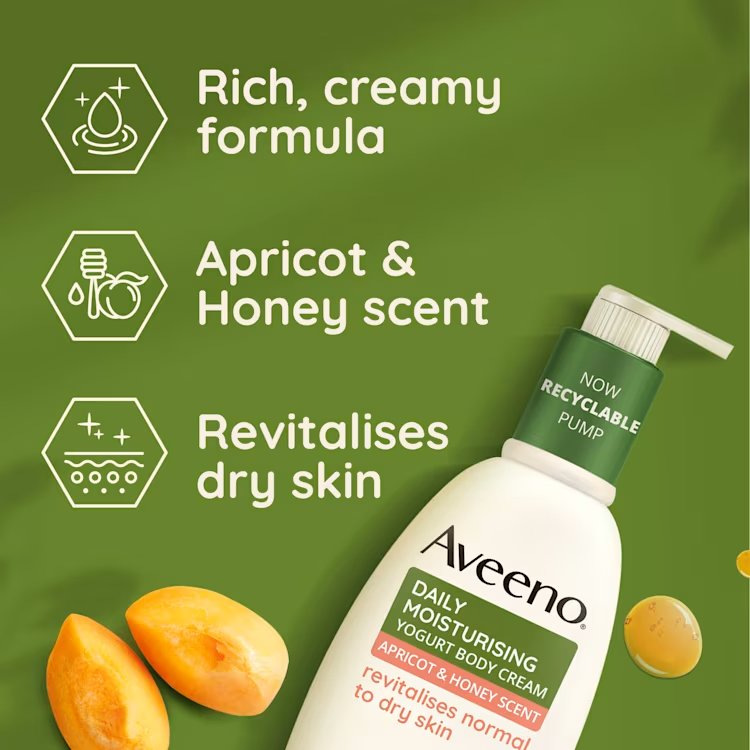 Aveeno Yoghurt Body Cream Apricot & Honey Scent 300 ml. 5