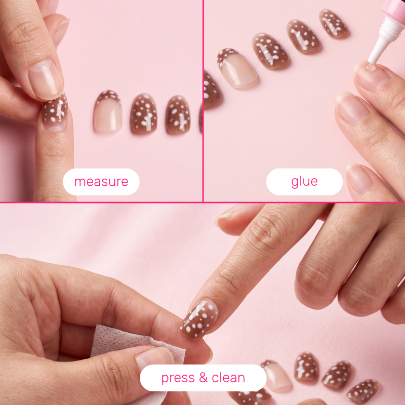 Boozyshop 24 pcs Press On Nails Bambi
