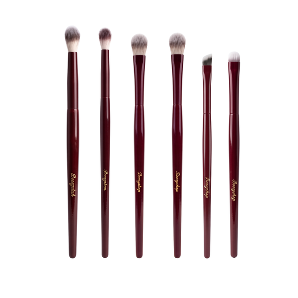 Boozyshop Flawless Eye Set, een set met zes make-up kwasten voor de ogen met synthetische haren.