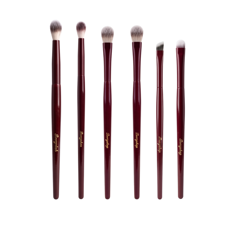 Boozyshop Flawless Eye Set, een set met zes make-up kwasten voor de ogen met synthetische haren.