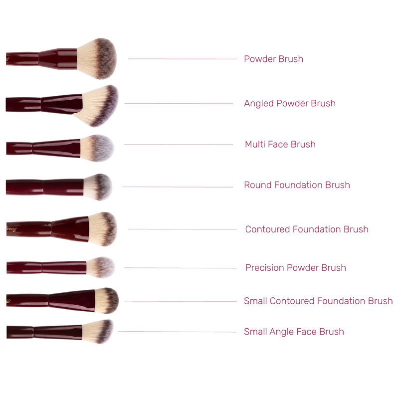 Boozyshop Flawless Face Set, 8-delige kwastenset voor gezichtsmake-up
