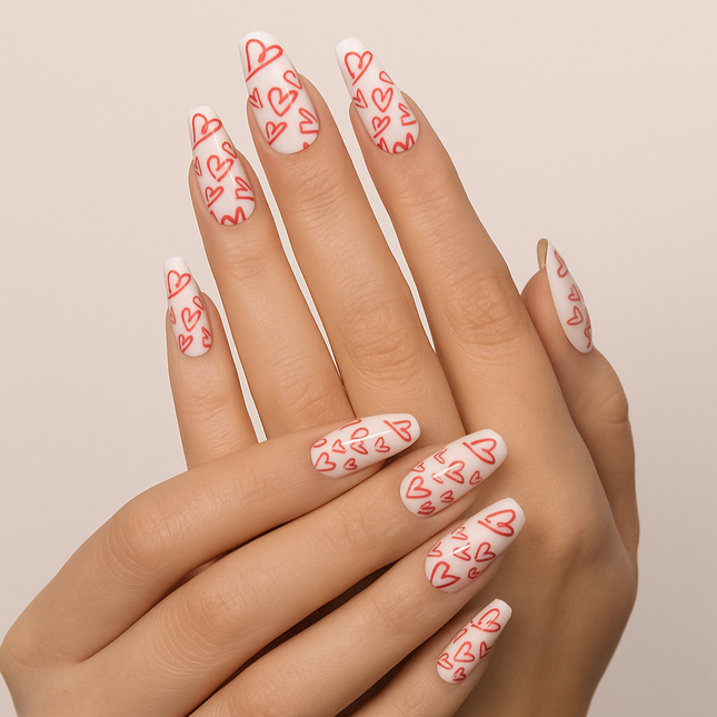 Boozyshop Press On French Nails Sweethearts