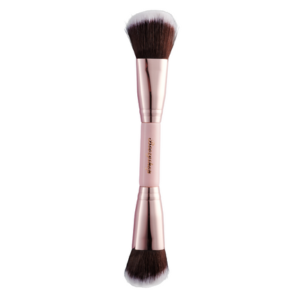 Boozyshop Soft Pink and Gold Foundation and Face Duo Brush