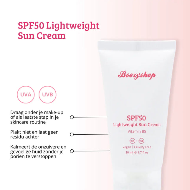 Boozyshop SPF50 Lightweight Sun Cream