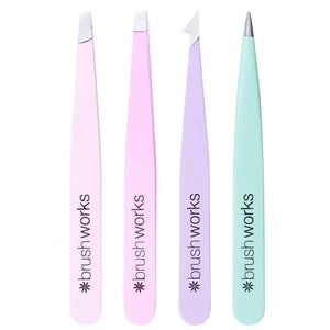 4 Piece Combination Tweezer Set Pastels
