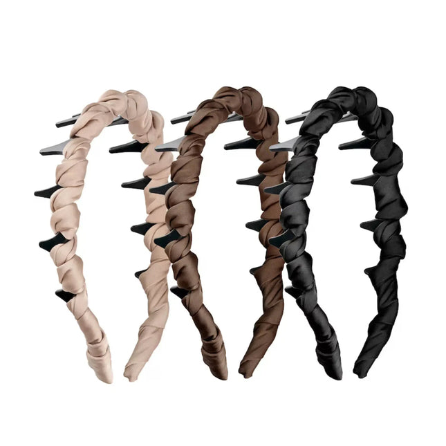 Brushworks Ribbon Zig Zag Headbands 3 Pack