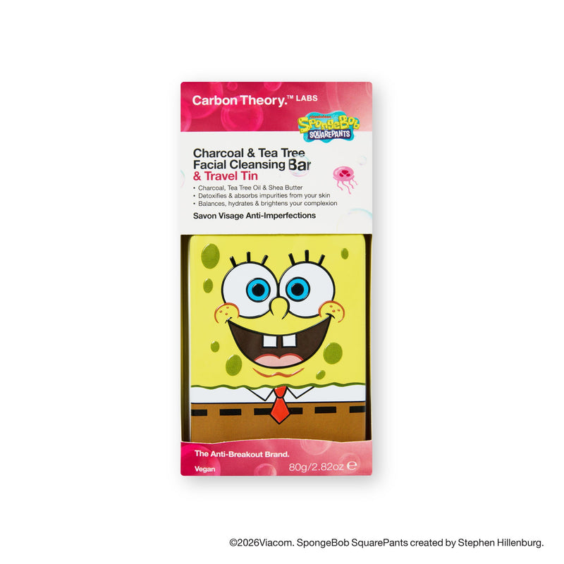 Carbon Theory X Spongebob Squarepants Limited Edition Patrick’s Home Anti Breakout Facial Cleansing Bar + Travel Tin 1