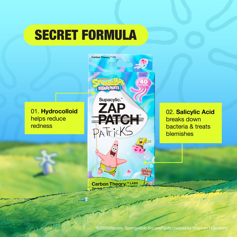 Carbon Theory X Spongebob Squarepants Zap Patricks Hydrocolloid Spot Patches 20 Pack 3