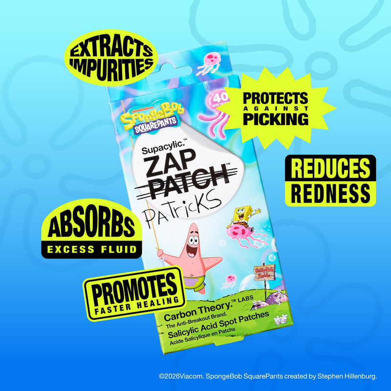 Carbon Theory X Spongebob Squarepants Zap Patricks Hydrocolloid Spot Patches 20 Pack 5