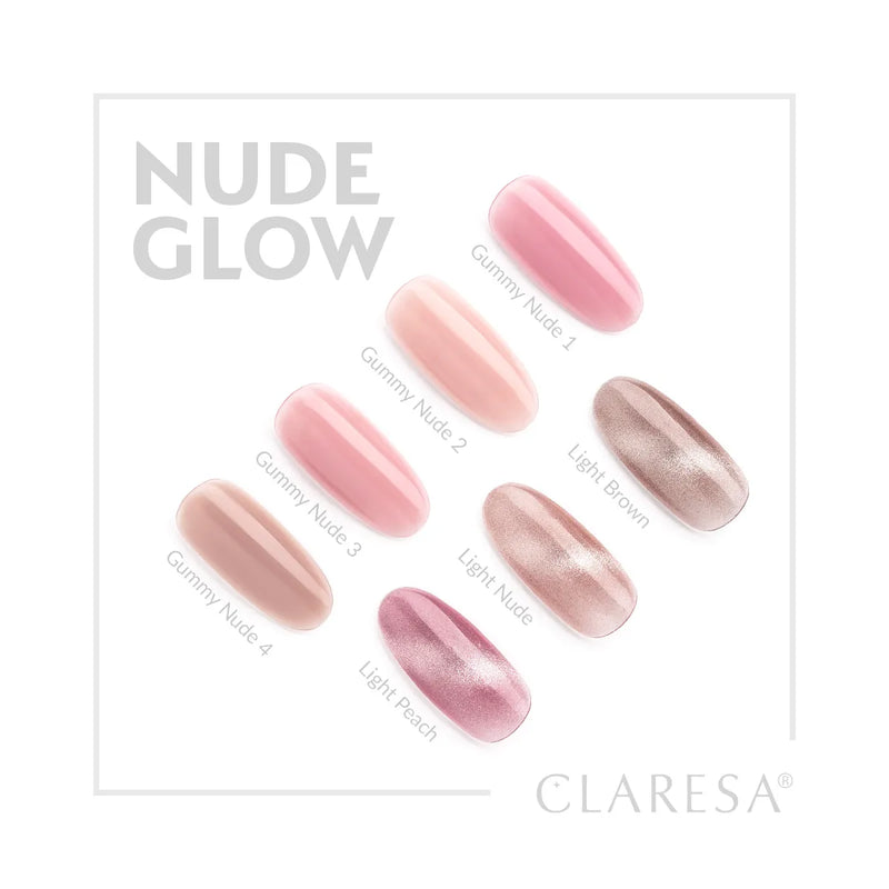 Claresa UV/LED Cat Eye Nail Polish Nude Glow Light Peach