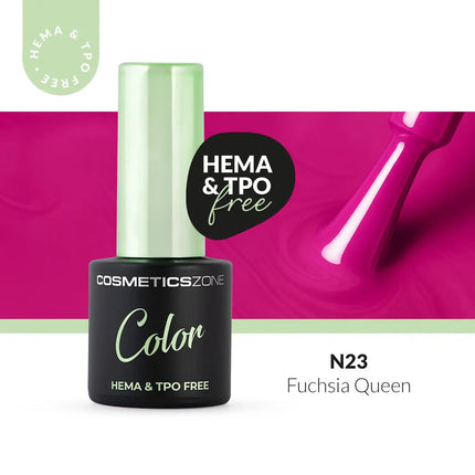 Cosmetics Zone Hypoallergenic Hybrid UV/LED Gel Polish Fuchsia Queen N23