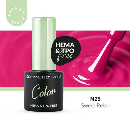 Cosmetics Zone Hypoallergenic Hybrid UV/LED Gel Polish Sweet Rebel N25