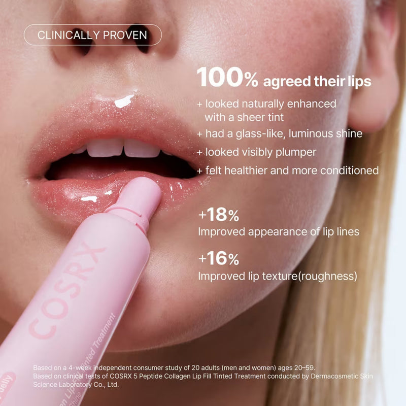 COSRX 5 Peptide Collagen Lip Fill Tinted Treatment 02 Sour Berry Jelly, getinte lipbalm, foto 7 van 8