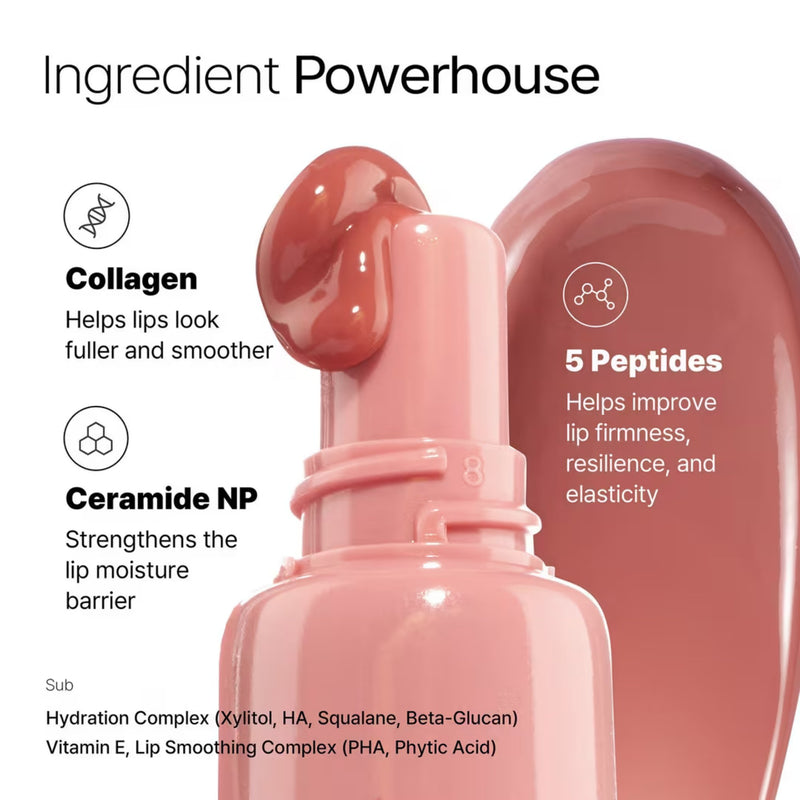 COSRX 5 Peptide Collagen Lip Fill Tinted Treatment 03 Peach, getinte lippenbalsem met collageen en peptiden, foto 5 van 8