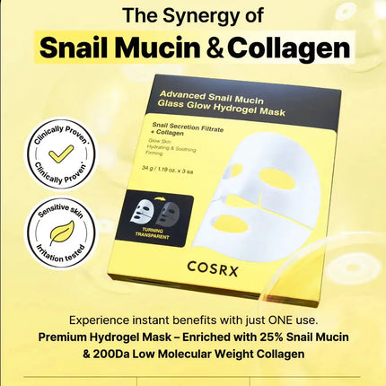 COSRX Advanced Snail Mucin Glass Glow Hydrogel Mask 1 pc