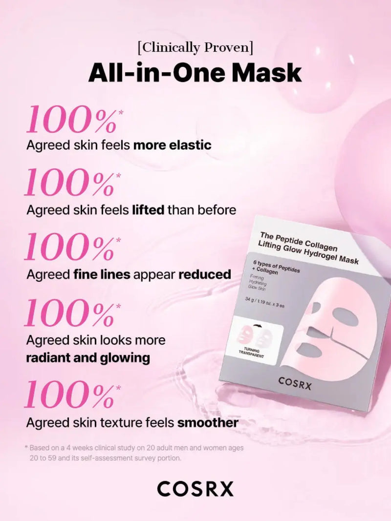 COSRX Peptide Collagen Glow Hydrogel Mask