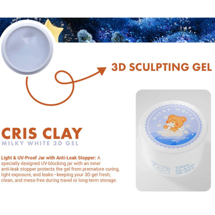 Crisania Neri Cris Clay Korean Milky White 3D Gel