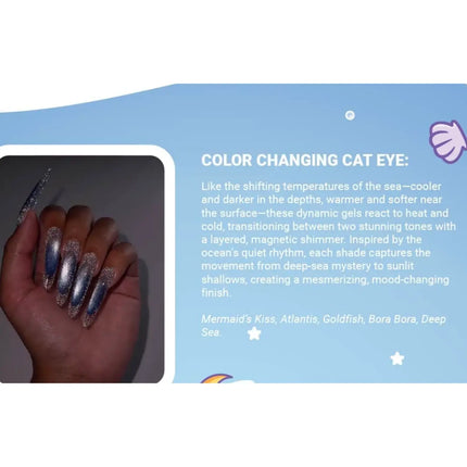 Crisania Neri Sea x Sky Magnetic Cat Eye Gel Polish Atlantis