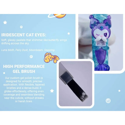 Crisania Neri Sea x Sky Magnetic Cat Eye Gel Polish Deep Sea