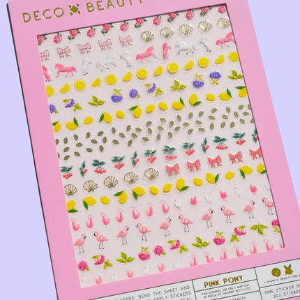 Deco Beauty Nail Art Stickers Pink Pony