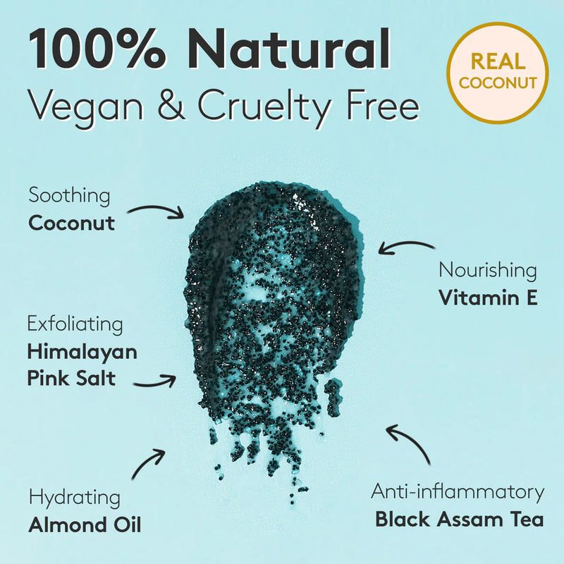 Delhicious Coconut Black Tea Body Scrub