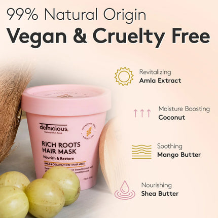 Delhicious Rich Roots 3-in-1 Nourishing Hair Mask Amla & Coconut
