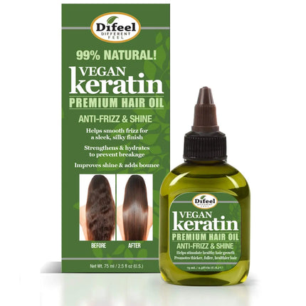 Difeel Vegan Keratin Anti-Frizz Premium Hair Oil