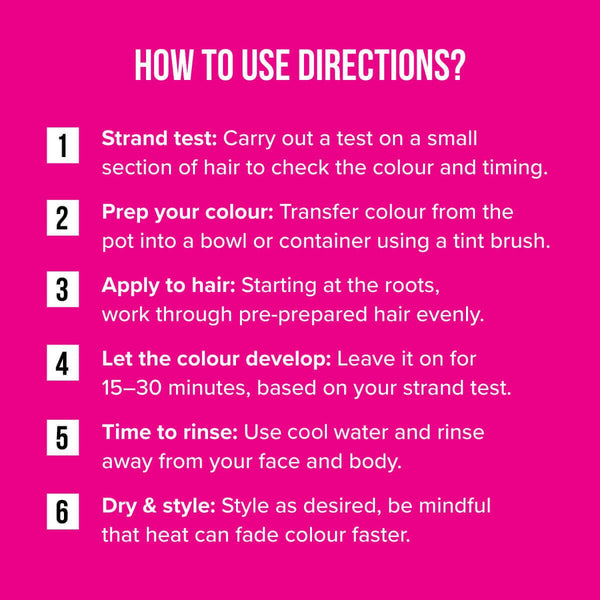 Directions Hair Color #atlantic Blue, semi-permanente haarverf in levendig blauw, foto 6 van 6