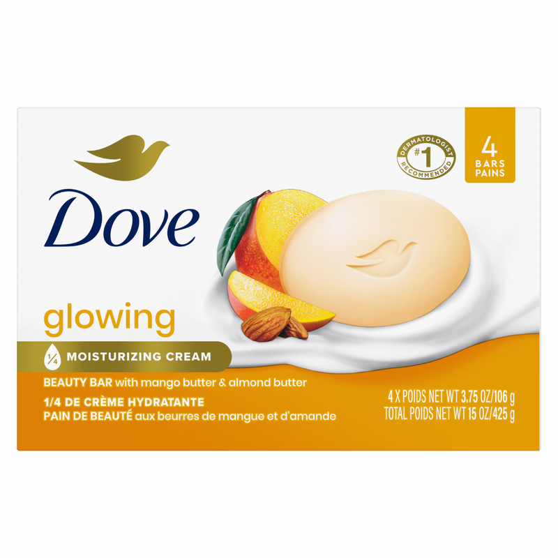 Dove Beauty Cream Bar Mango & Almond Butter 4-Pack