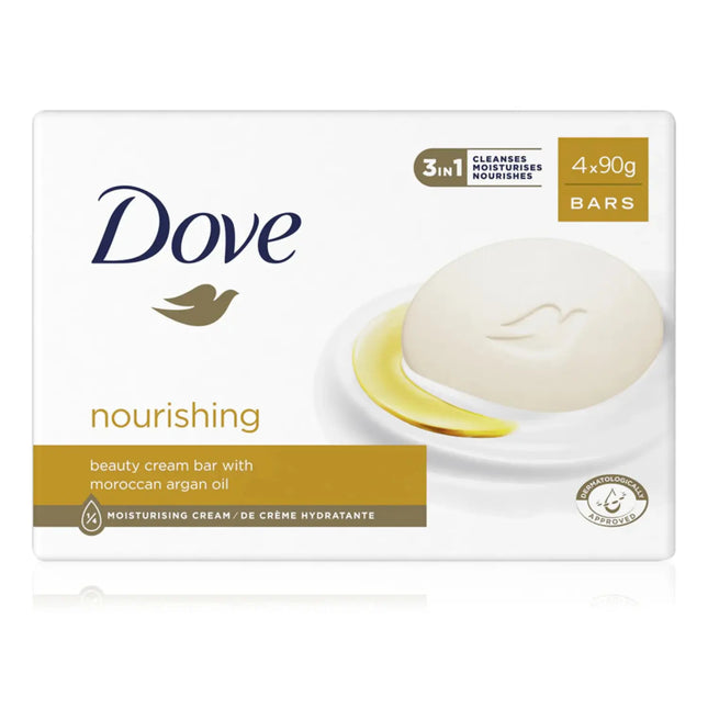 Dove Cream Argan Oil Beauty Cream Bar 4-Pack
