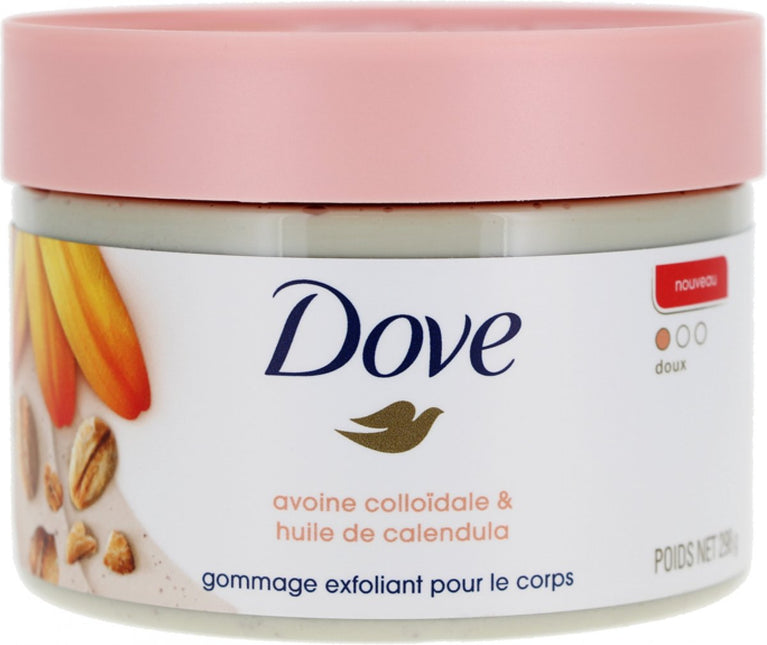 Dove Exfoliating Body Polish Scrub for Silky Skin Oatmeal & Calendula Oil