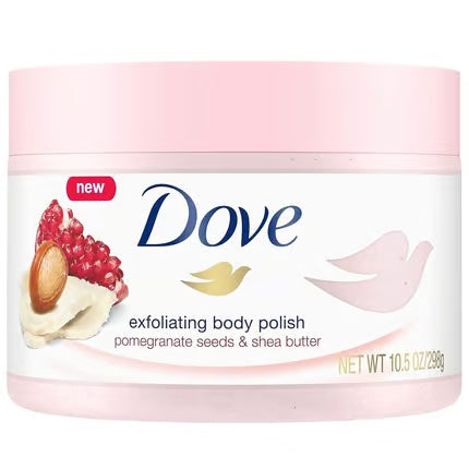 Dove Exfoliating Body Polish Scrub for Silky Soft Skin Pomegranate & Shea Butter