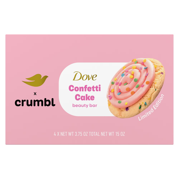 Dove x Crumbl Beauty Cream Bar Confetti Cake 4-Pack
